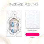 Press-On Nail Set Jewel Embellished Reusable