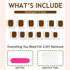 Press-On Nail Set Lace Design Reusable Easy Application