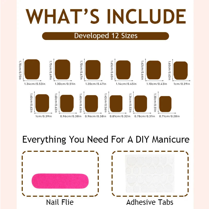 Press-On Nail Set Lace Design Reusable Easy Application