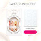 Press-On Nail Set Ladybug & Floral Designs Quick Application