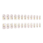 Press-On Nail Set Lemon Design Reusable Peel-And-Stick