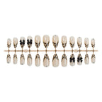Press-On Nail Set Leopard Print Bow Self-Adhesive & Reusable