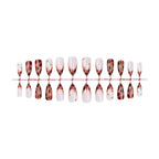 Press-On Nail Set Leopard Print & Glitter Self-Adhesive