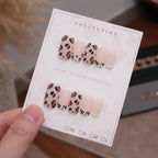 Press-On Nail Set Leopard Print Reusable 24-Piece