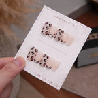Press-On Nail Set Leopard Print Reusable 24-Piece