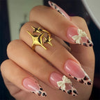 Press-On Nail Set Leopard Print Self-Adhesive Multiple Sizes