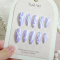 Press-On Nail Set Lightning Design Multiple Sizes