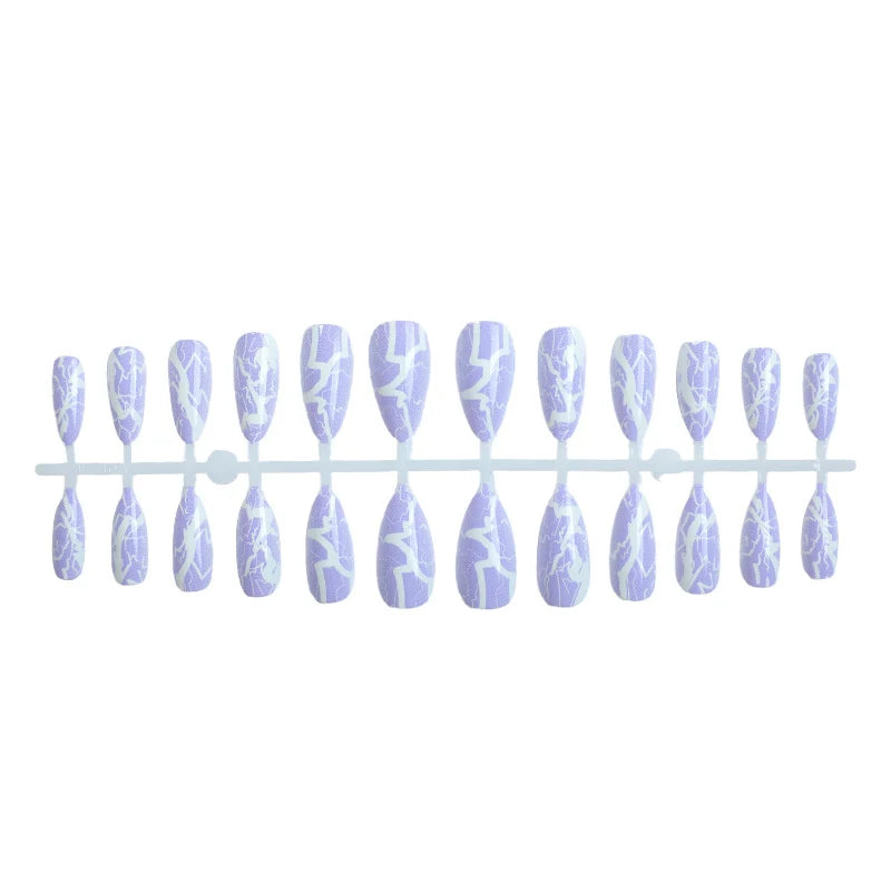 Press-On Nail Set Lightning Design Multiple Sizes