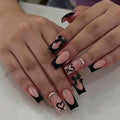 Press-On Nail Set Long 3D Designs 24-Count