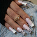Press-On Nail Set Long Adhesive-Backed Artistic