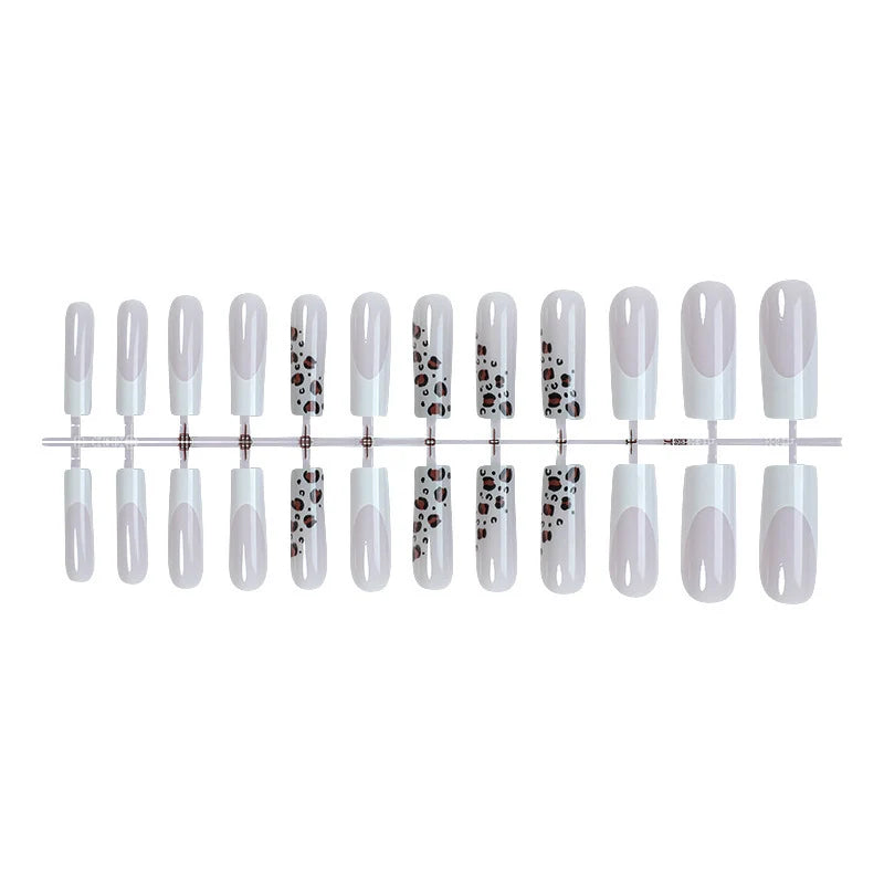 Press-On Nail Set Long Adhesive-Backed Artistic