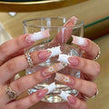 Press-On Nail Set Long Floral Easy Application