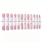 Press-On Nail Set Long Floral Easy Application