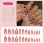 Press-On Nail Set Long-Lasting Floral Designs & Easy Application