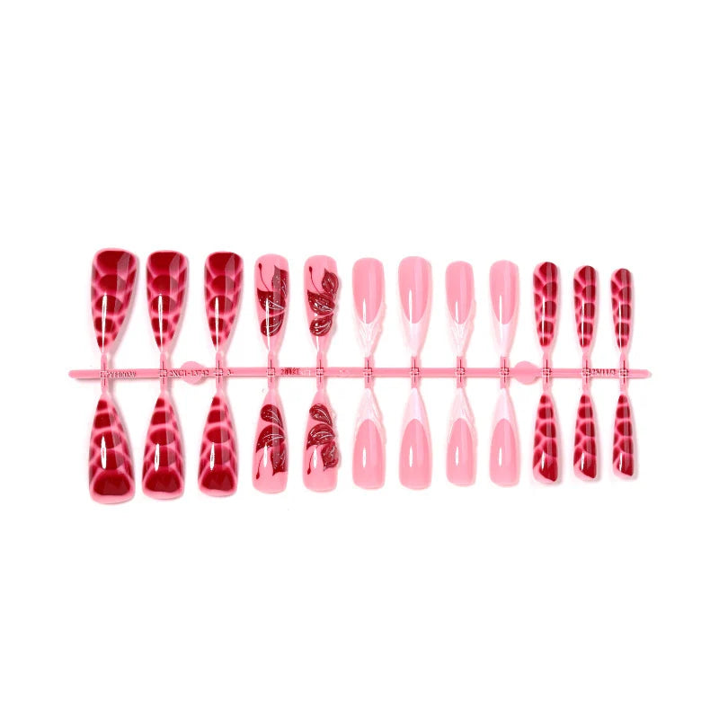 Press-On Nail Set Long-Lasting Includes Glue & Adhesive Strips