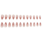 Press-On Nail Set Long-Lasting Intricate Gem Accents Set of 24