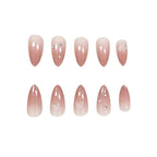 Press-On Nail Set Long-Lasting Intricate Gem Accents Set of 24