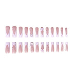 Press-On Nail Set Long Self-Adhesive Floral & Bow