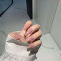 Press-On Nail Set Long Stiletto High-Gloss Glue-On
