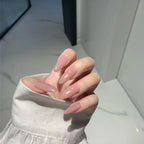 Press-On Nail Set Long Stiletto High-Gloss Glue-On