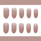 Press-On Nail Set Long Stiletto High-Gloss Glue-On