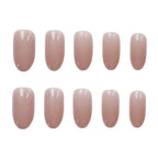 Press-On Nail Set Long Stiletto High-Gloss Glue-On