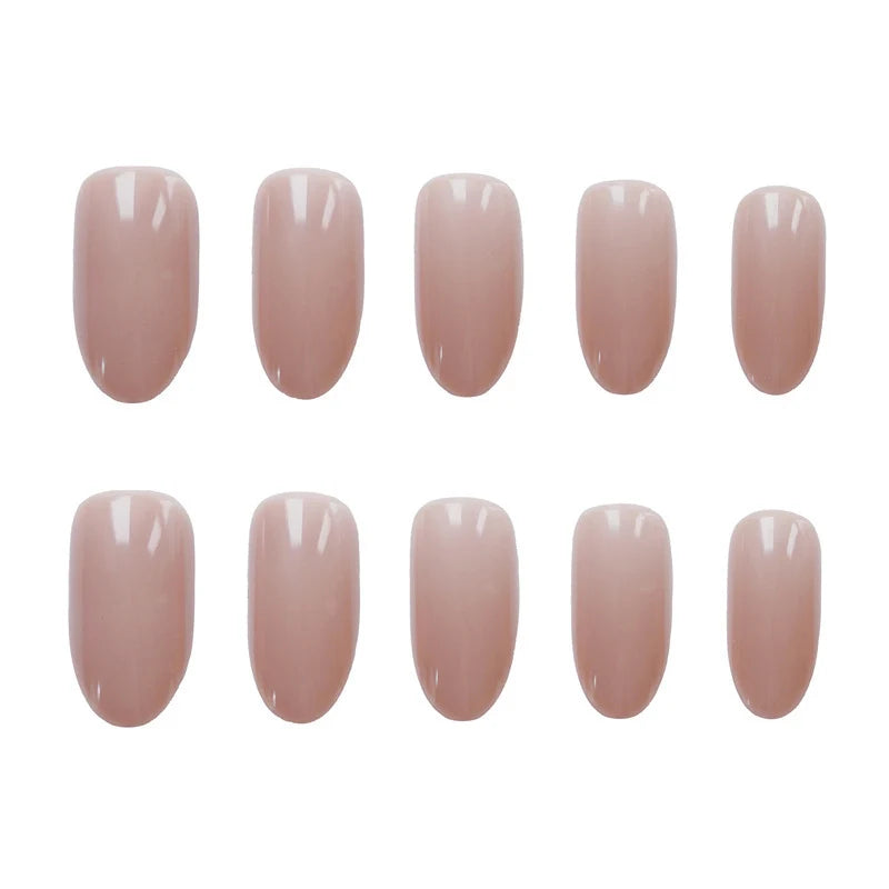 Press-On Nail Set Long Stiletto High-Gloss Glue-On