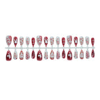 Press-On Nail Set Love-Themed Gems Easy Apply