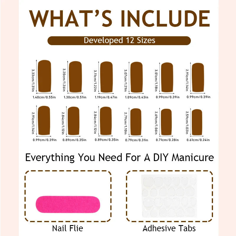 Press-On Nail Set Luxurious Embellishments & Easy Application