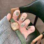 Press-On Nail Set Marble Design Comfort Fit