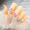 Press-On Nail Set Marble Design Long-Lasting