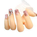 Press-On Nail Set Marble Design Long-Lasting
