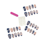 Press-On Nail Set Marble Design Long-Lasting