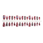 Press-On Nail Set Marble Effect Peel-And-Stick
