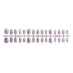 Press-On Nail Set Marble & Floral Reusable Five-Piece