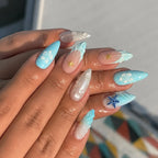 Press-On Nail Set Marine Motifs & Adhesive Strips