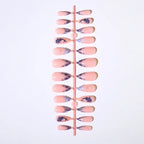 Press-On Nail Set Maritime Accents Flexible Fit & Easy Application