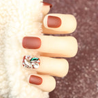 Press-On Nail Set Matte Finish & Crystal Accents