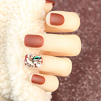 Press-On Nail Set Matte Finish & Crystal Accents