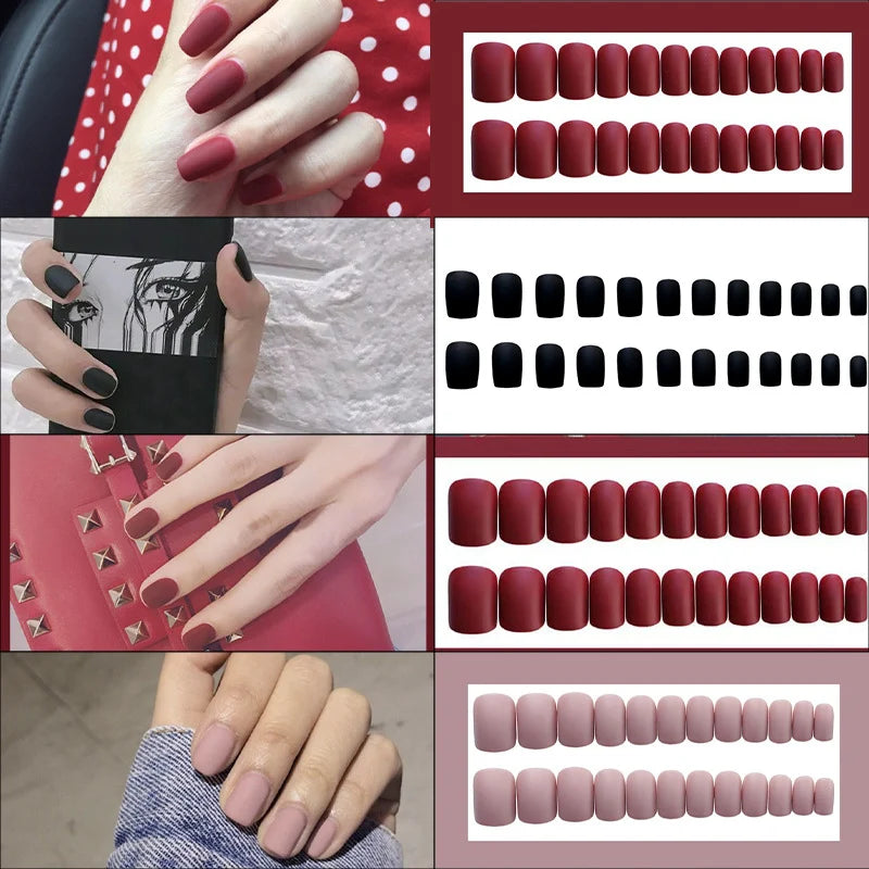 Press-On Nail Set Matte Finish & Easy Application