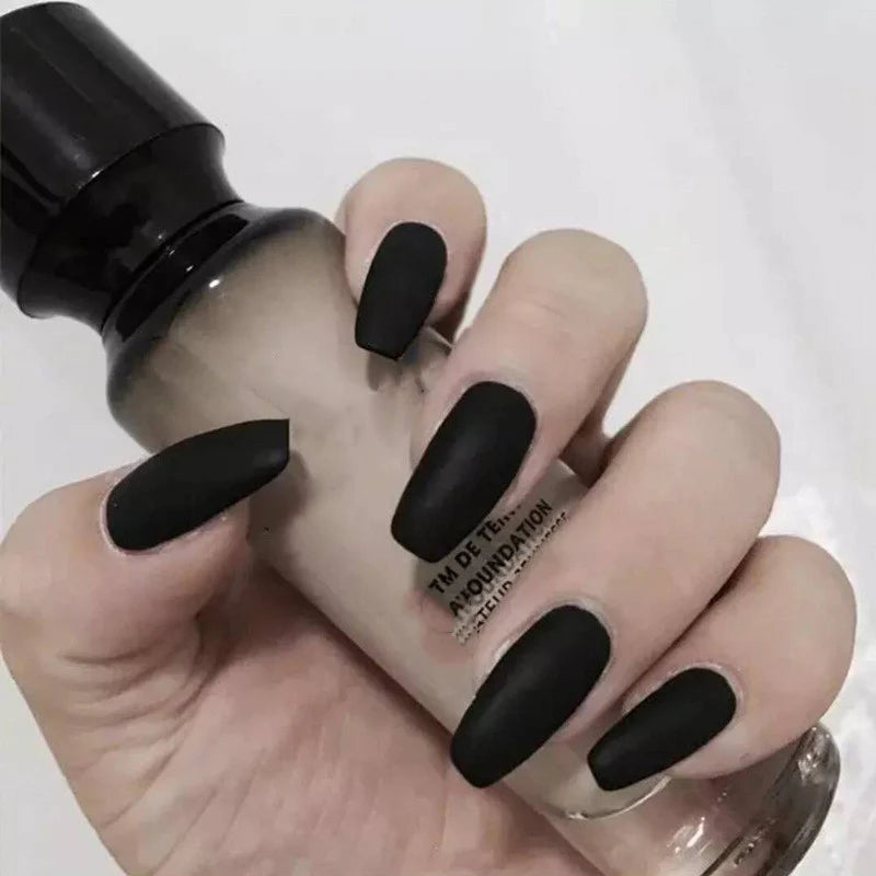 Press-On Nail Set Matte Finish Multiple Sizes No Adhesive