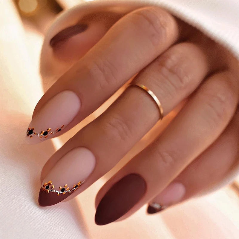 Press-On Nail Set Matte Glam Flexible & Durable Fit