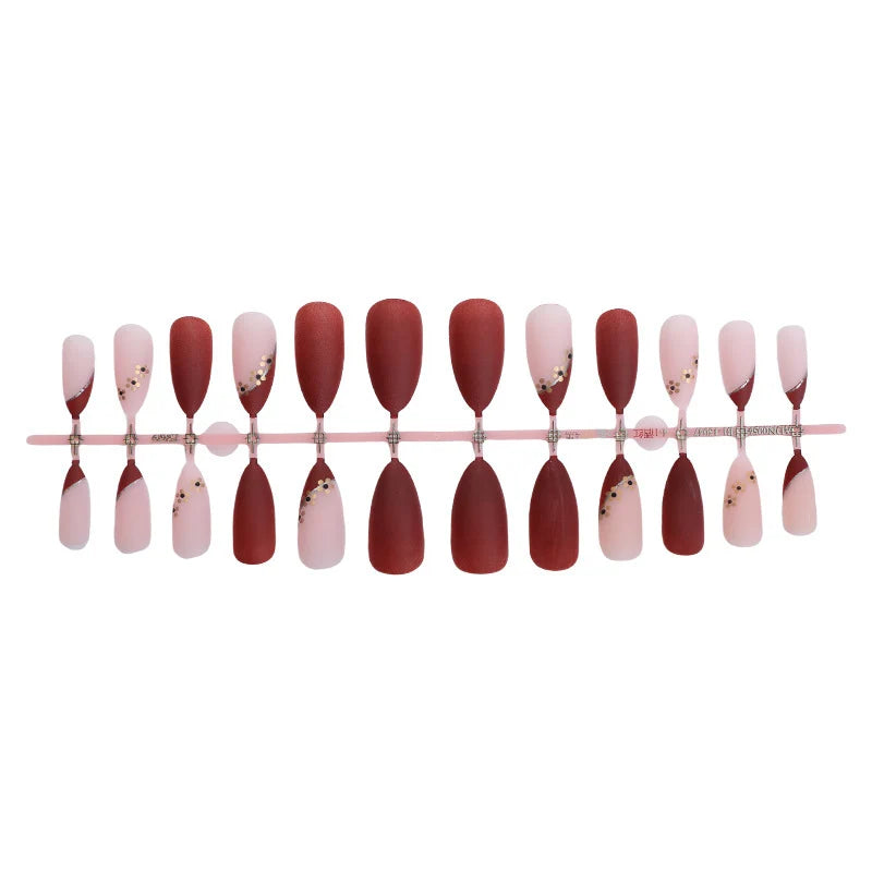 Press-On Nail Set Matte Glam Flexible & Durable Fit