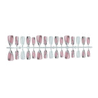Press-On Nail Set Metallic Accents Peel-And-Press