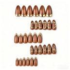 Press-On Nail Set Metallic Accents Peel & Stick Chip-Resistant