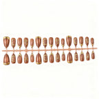 Press-On Nail Set Metallic Accents Peel & Stick Chip-Resistant