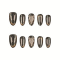 Press-On Nail Set Metallic Finish Comfortable Fit