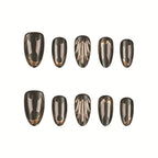 Press-On Nail Set Metallic Finish Comfortable Fit
