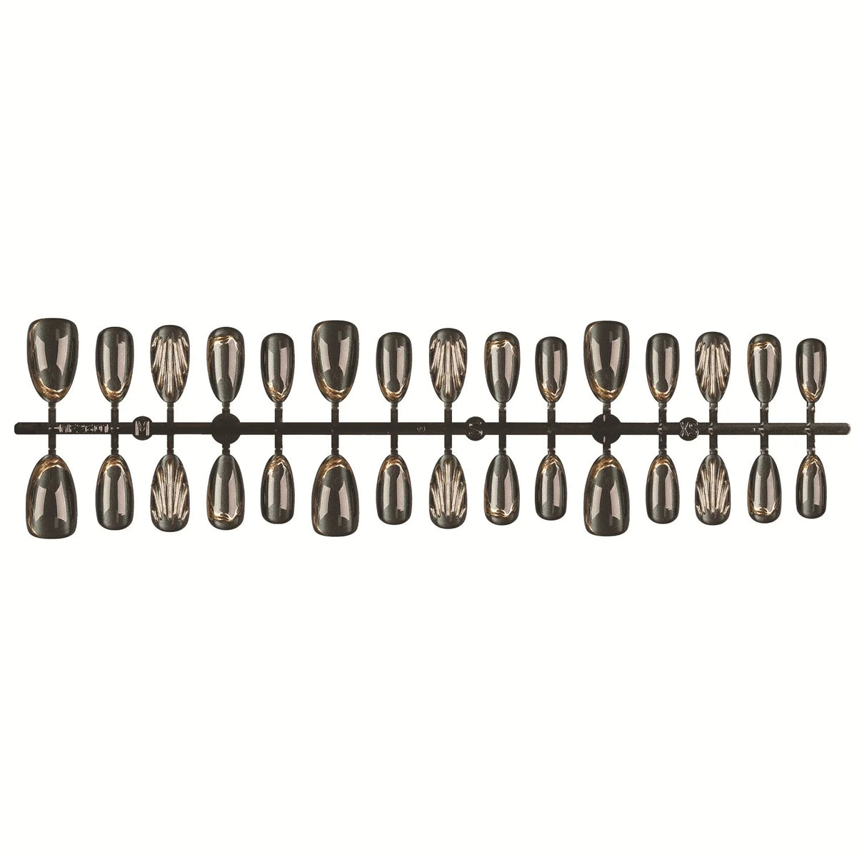 Press-On Nail Set Metallic Finish Comfortable Fit