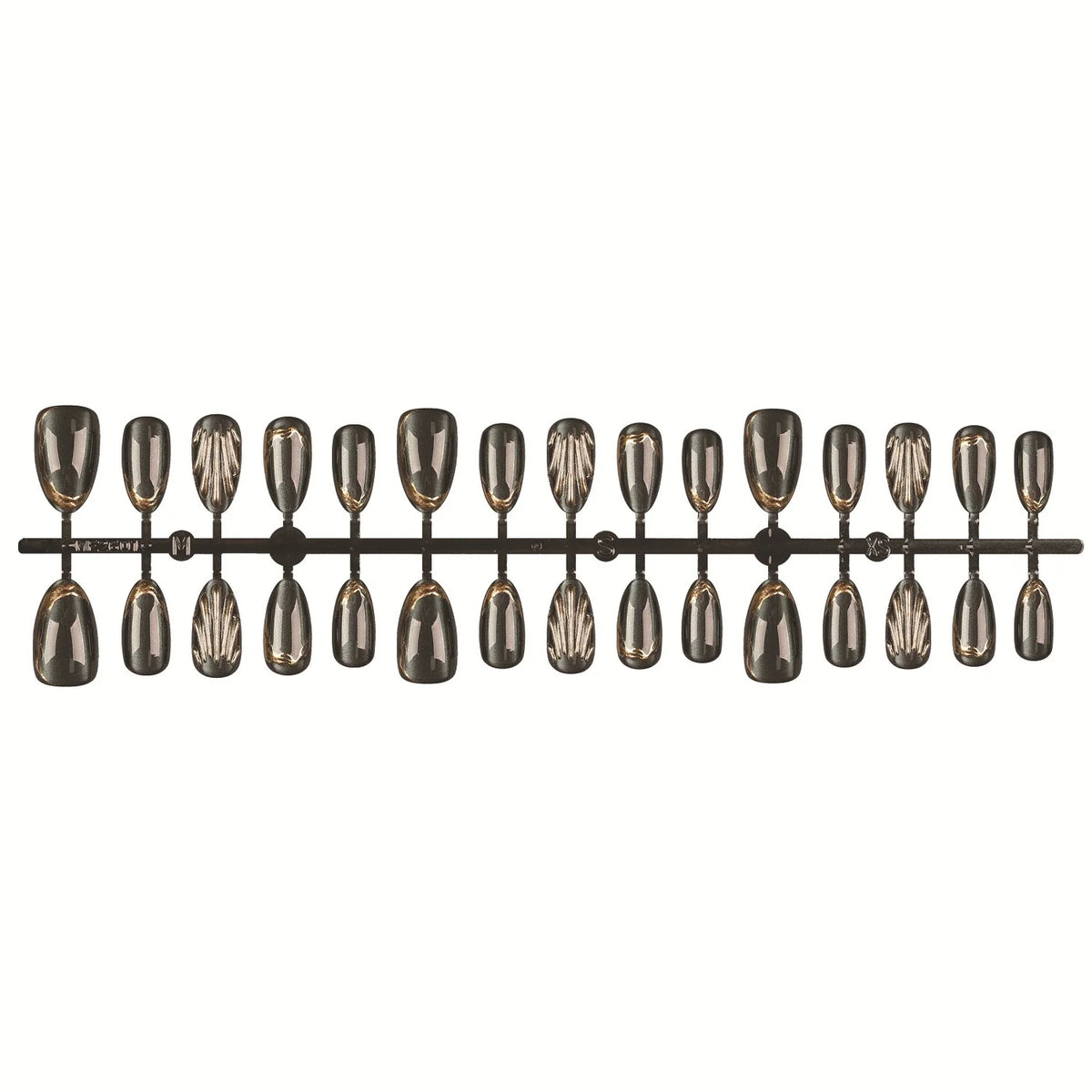 Press-On Nail Set Metallic Finish Comfortable Fit